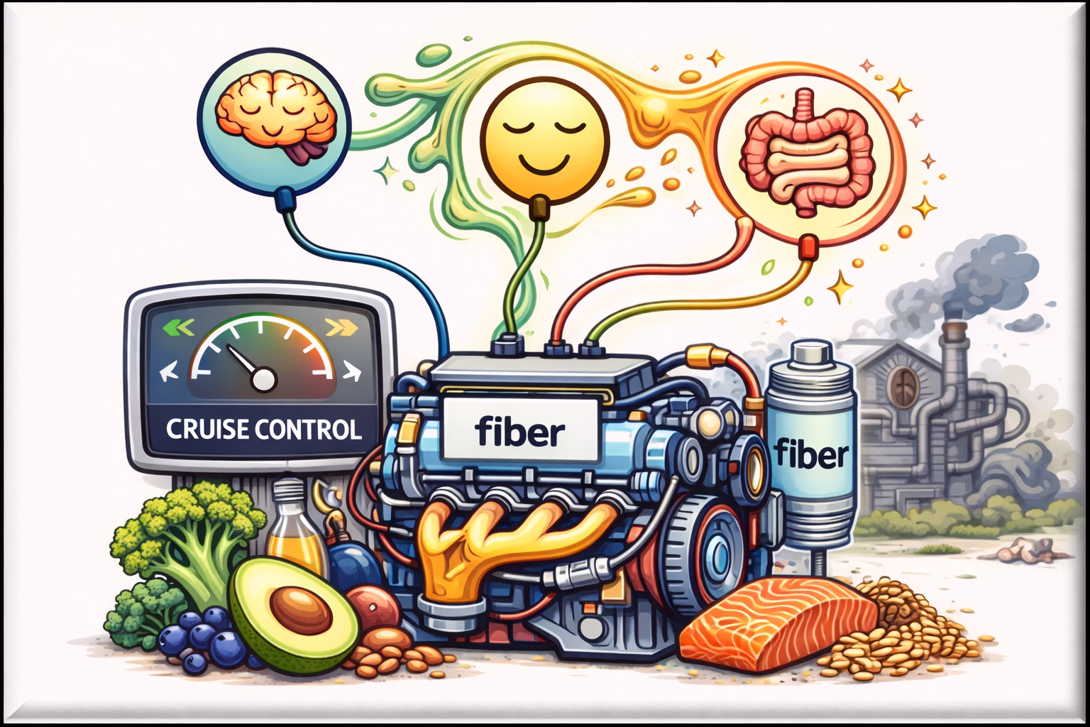 Fiber helps steady the brain like cruise control and a fuel filter
